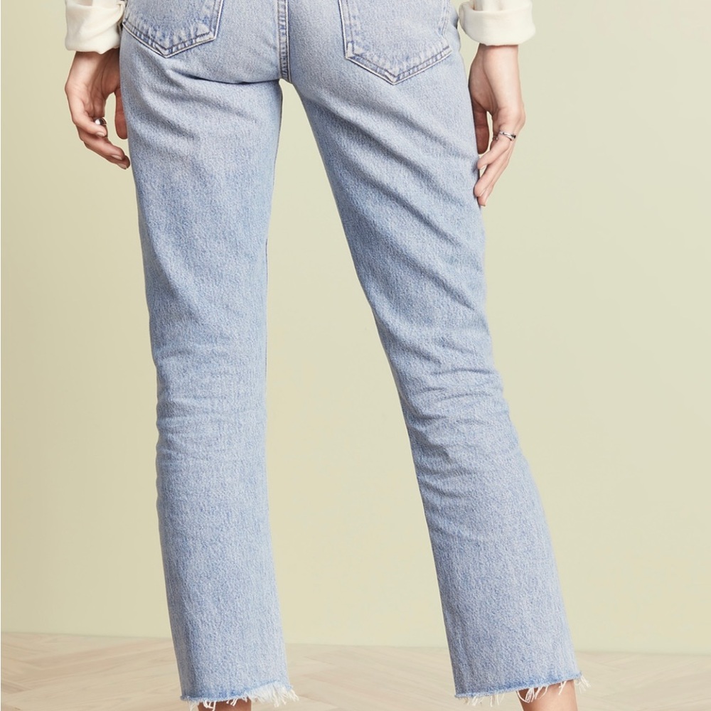 AGOLDE Riley High Rise Straight Crops Zephyr wash